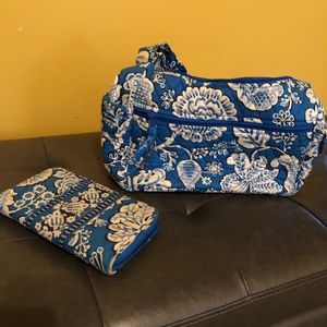 Vera Bradley cloth purse with large clutch wallet.